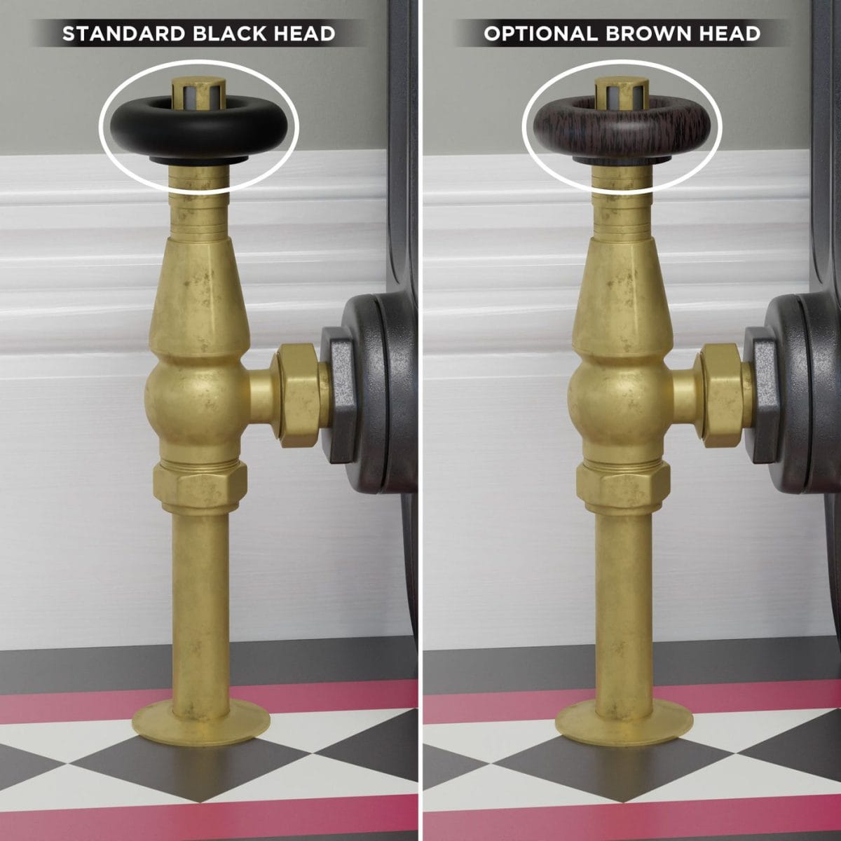Jaguar Thermostatic Radiator Valve - Unlacquered Brass (Angled TRV) 19.jpg