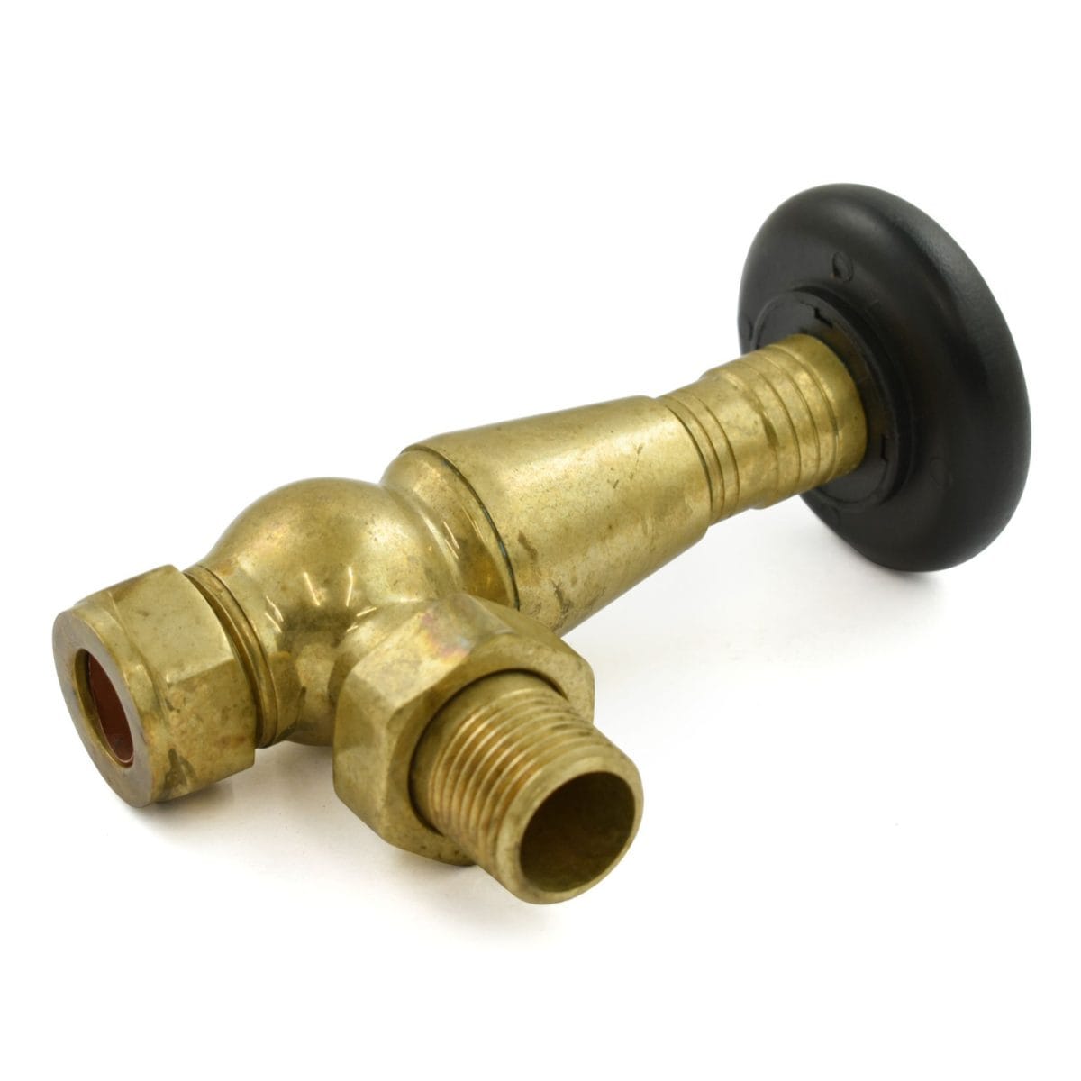 Jaguar Thermostatic Radiator Valve - Unlacquered Brass (Angled TRV) - Image 5