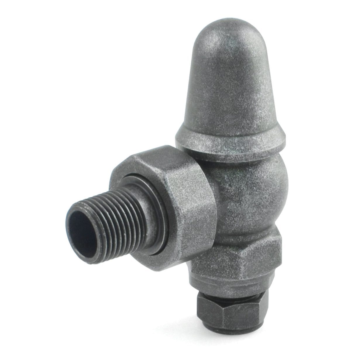 Admiral Traditional Thermostatic Radiator Valve - Pewter (Angled TRV) - Image 3