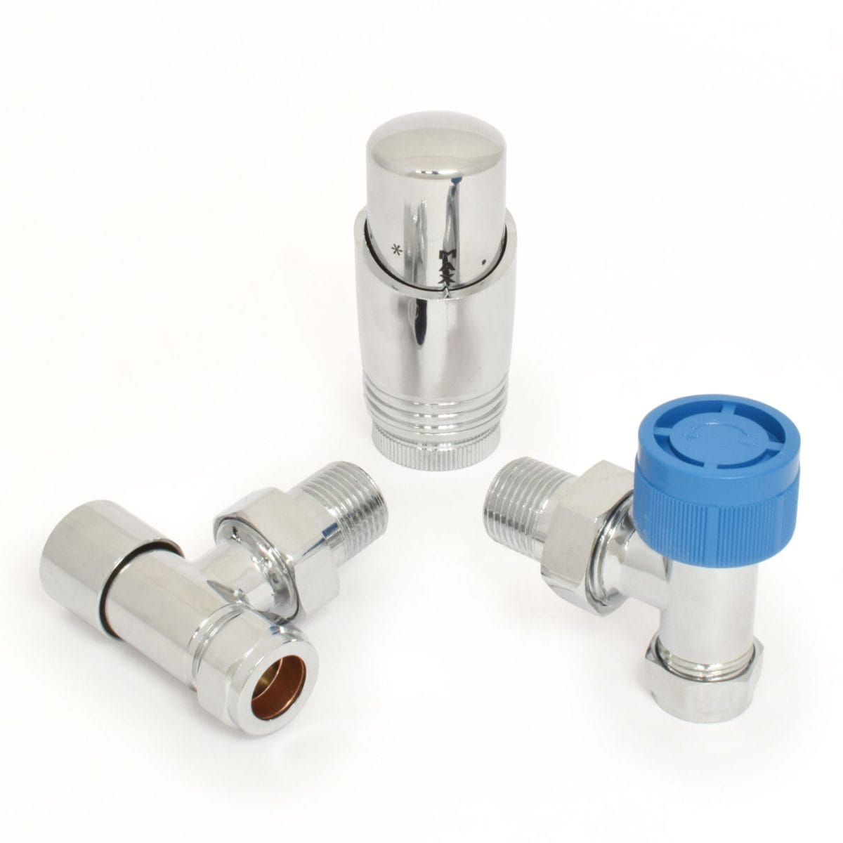 Delta Angled TRV Chrome Thermostatic Radiator Valve - Image 3