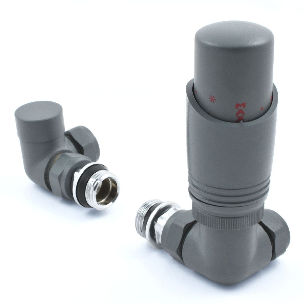Delta Corner TRV Gunboat Grey Thermostatic Radiator Valve - Image 2