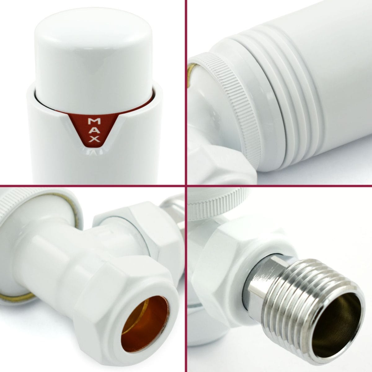 Echo Angled TRV All-White Thermostatic Radiator Valve - Image 5