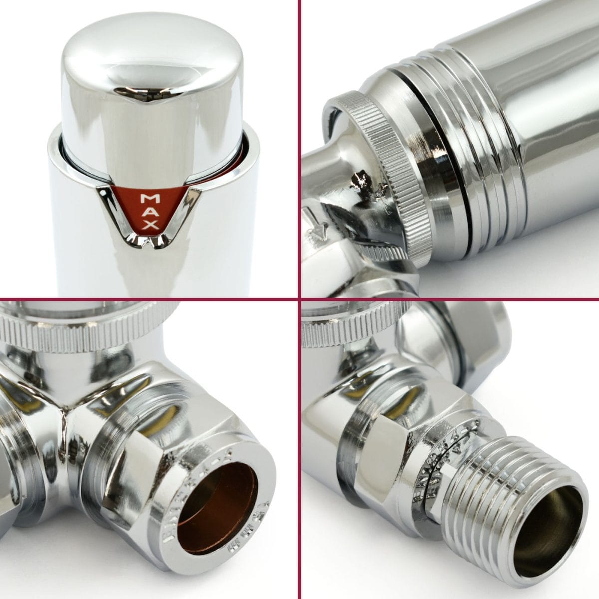 Echo Corner TRV Chrome Thermostatic Radiator Valve - Image 5