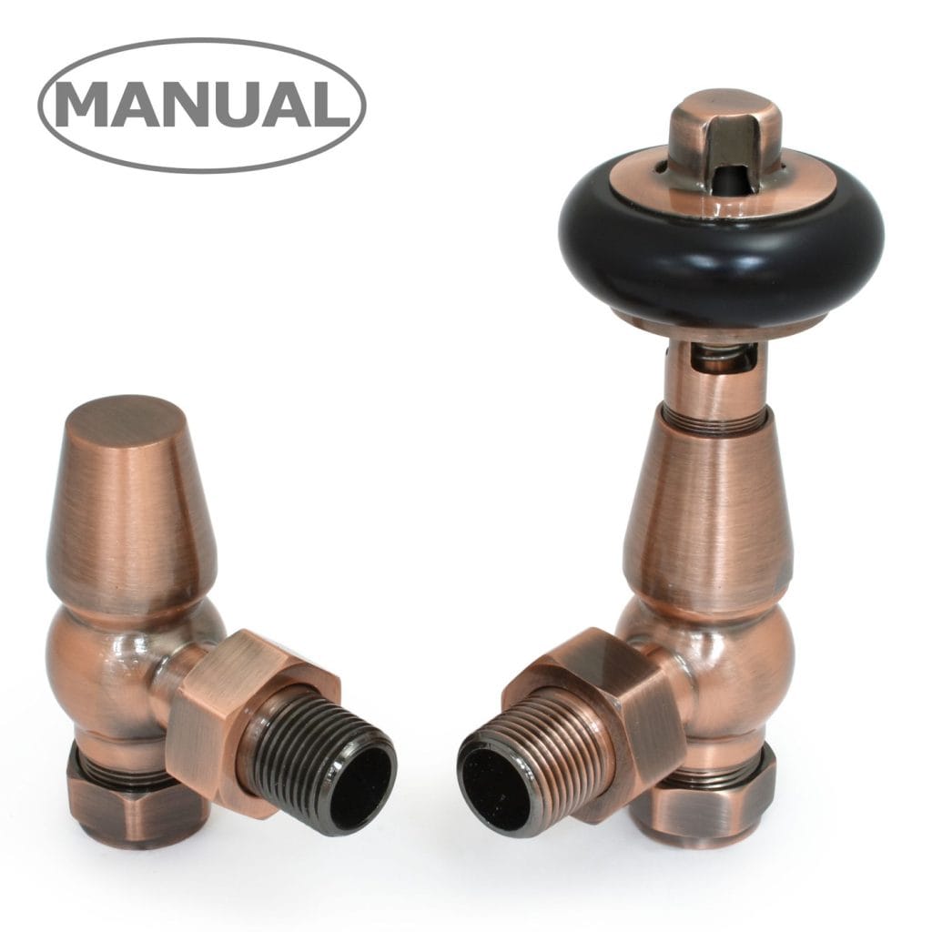 Eton Traditional Radiator Valve - Antique Copper (Angled Manual).jpg