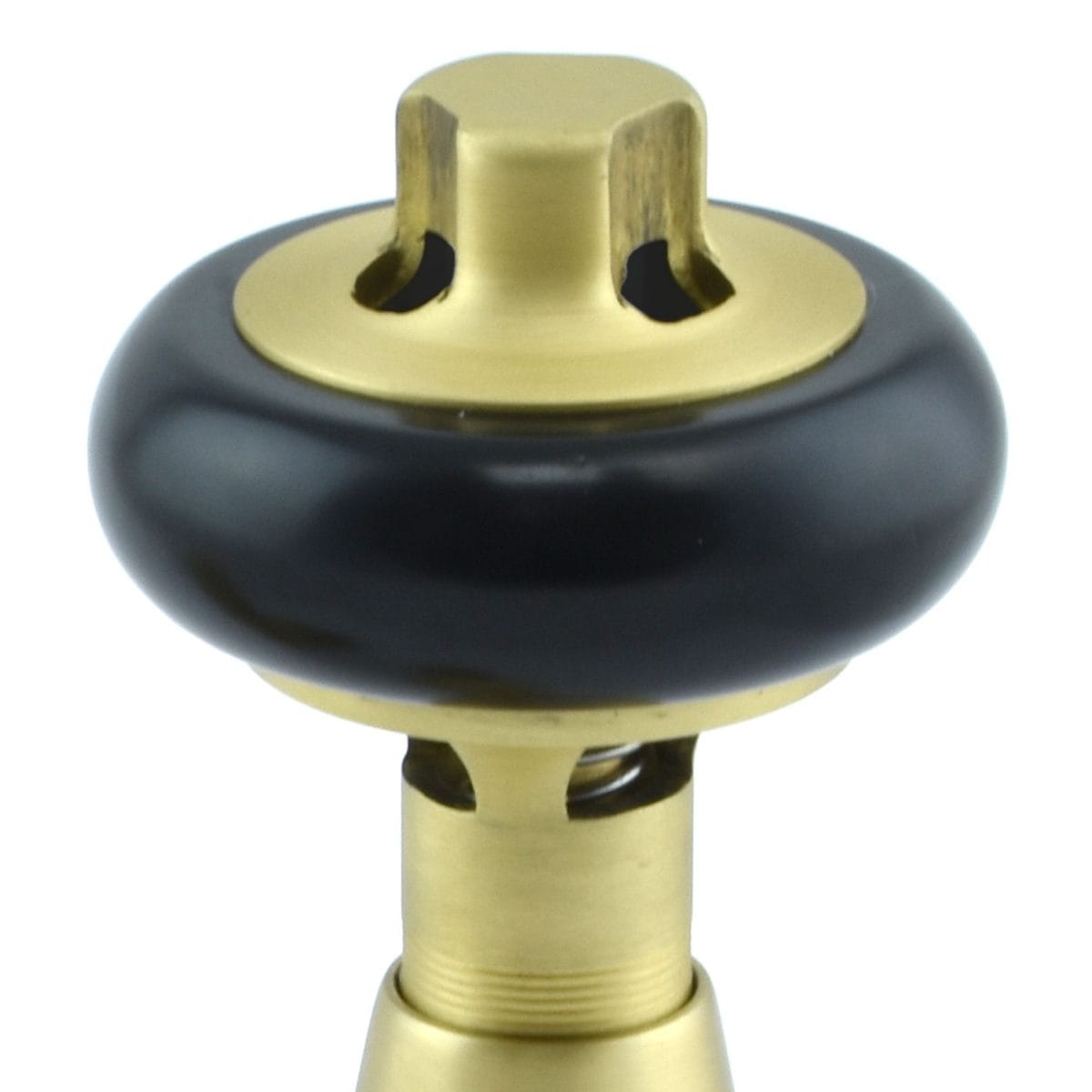 Eton Traditional Radiator Valve - Brushed Brass (Angled Manual) - Image 4