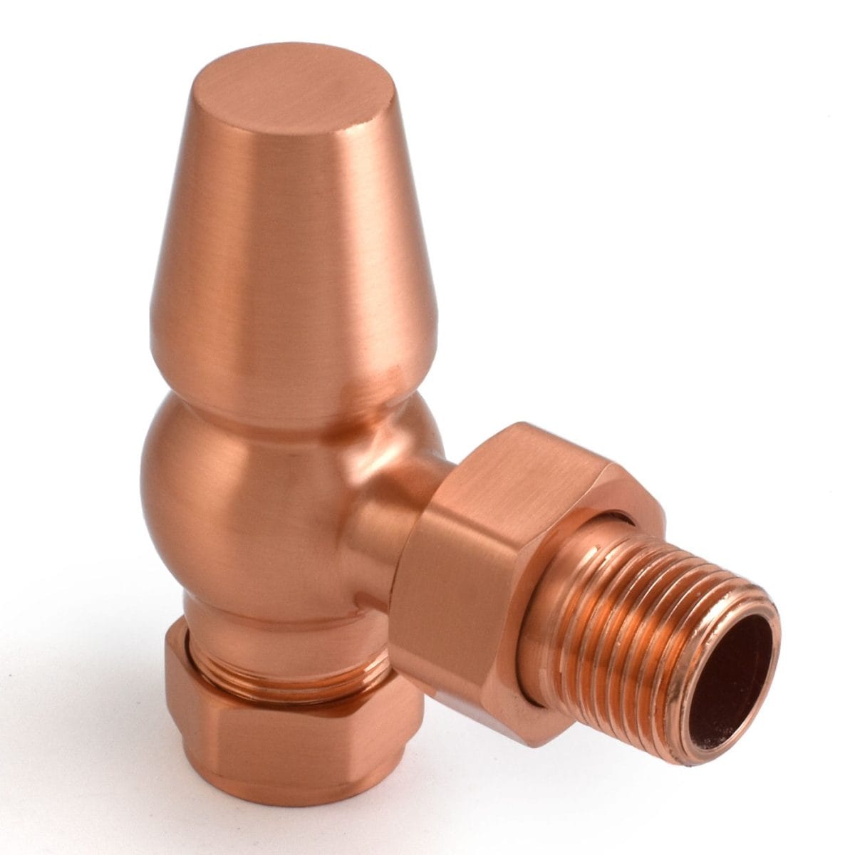 Eton Traditional Radiator Valve - Brushed Copper (Angled Manual) 3.jpg