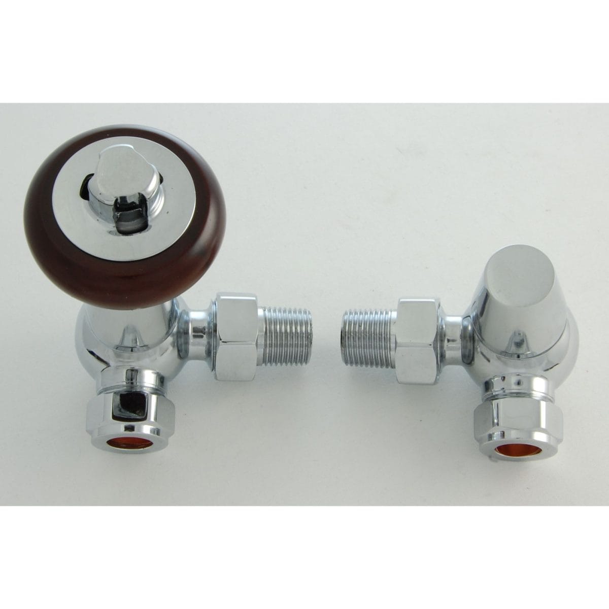 Eton Traditional Radiator Valve - Chrome (Corner Manual) - Image 2