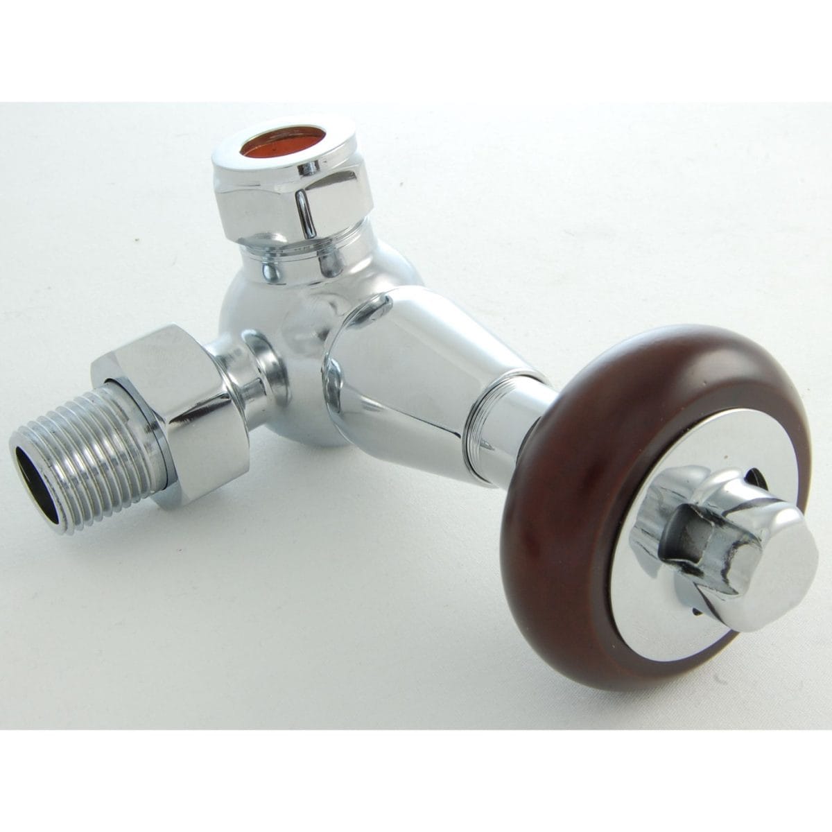 Eton Traditional Radiator Valve - Chrome (Corner Manual) - Image 3