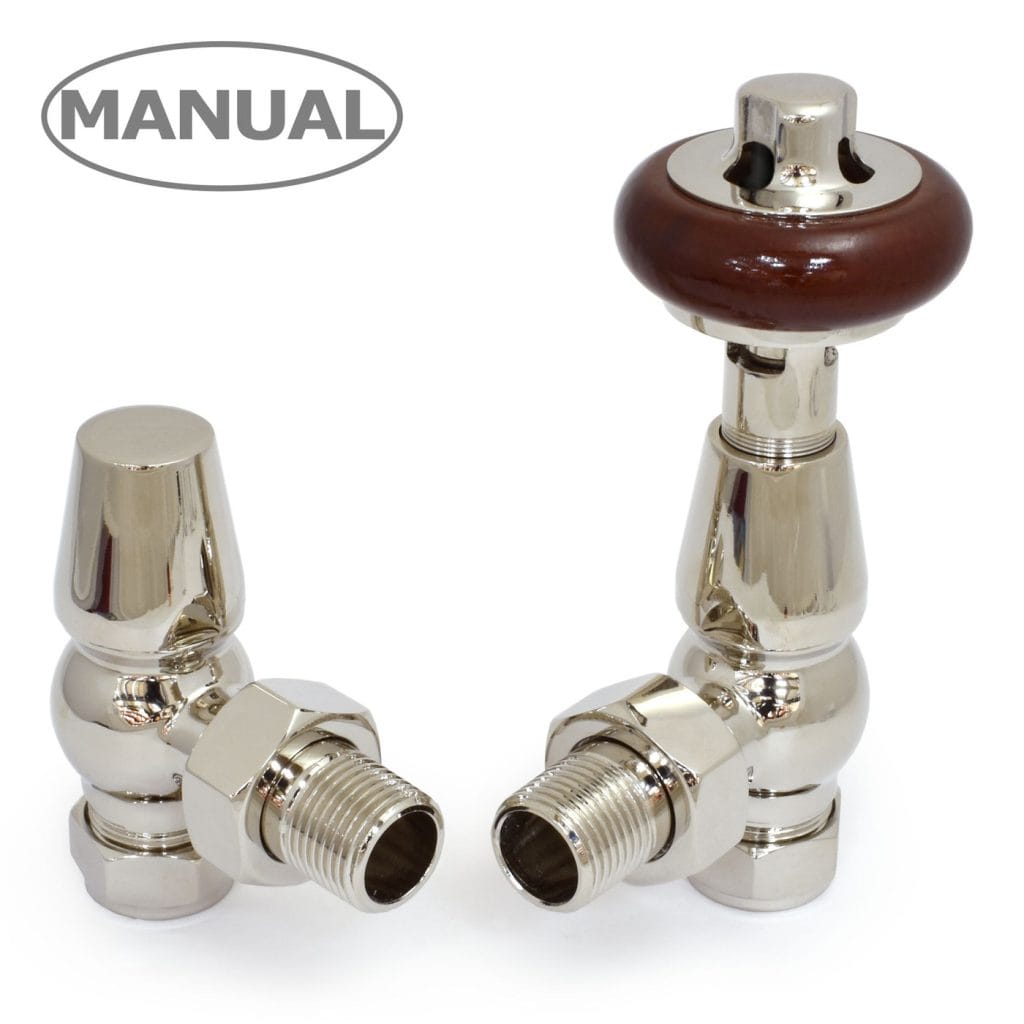 Eton Traditional Radiator Valve - Nickel (Angled Manual).jpg