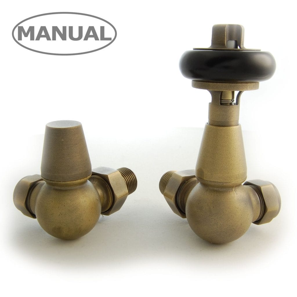 Eton Traditional Radiator Valve - Old English Brass (Corner Manual).jpg