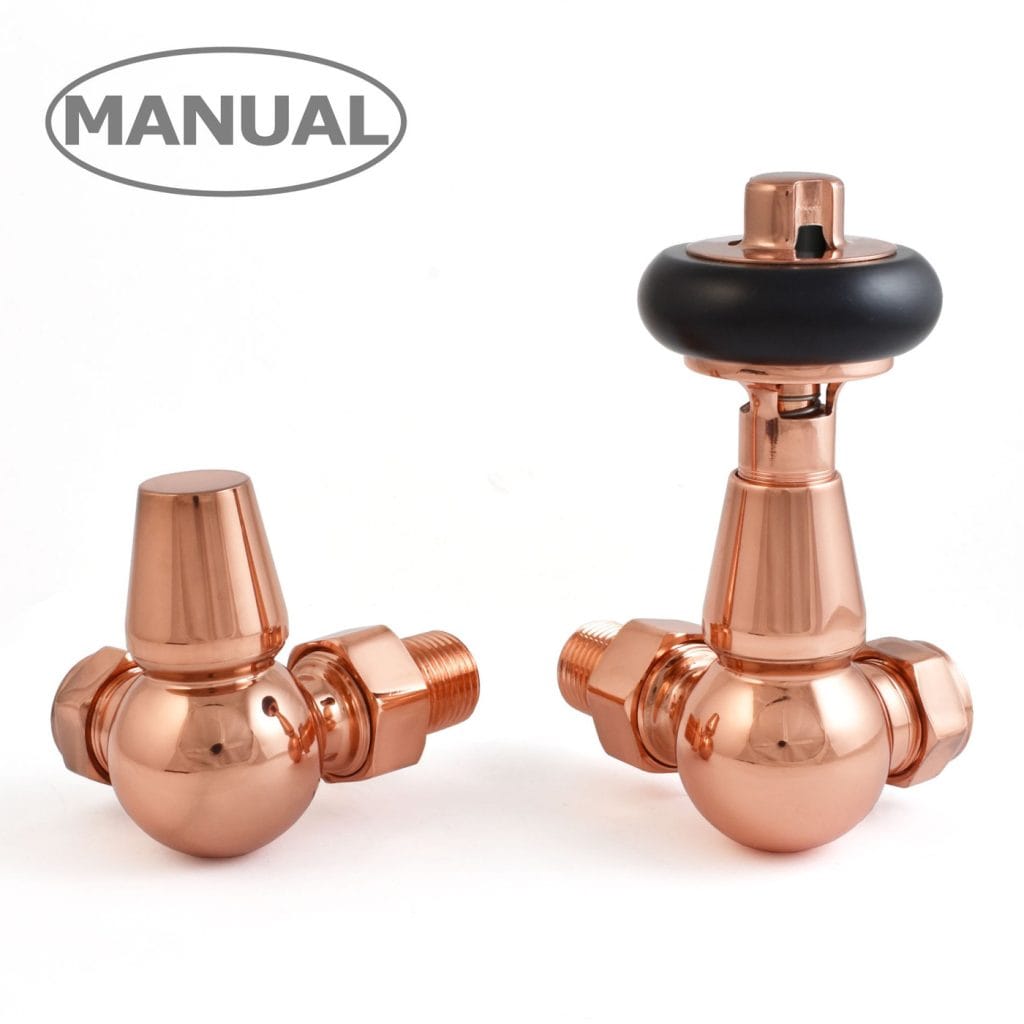 Eton Traditional Radiator Valve - Polished Copper (Corner Manual).jpg