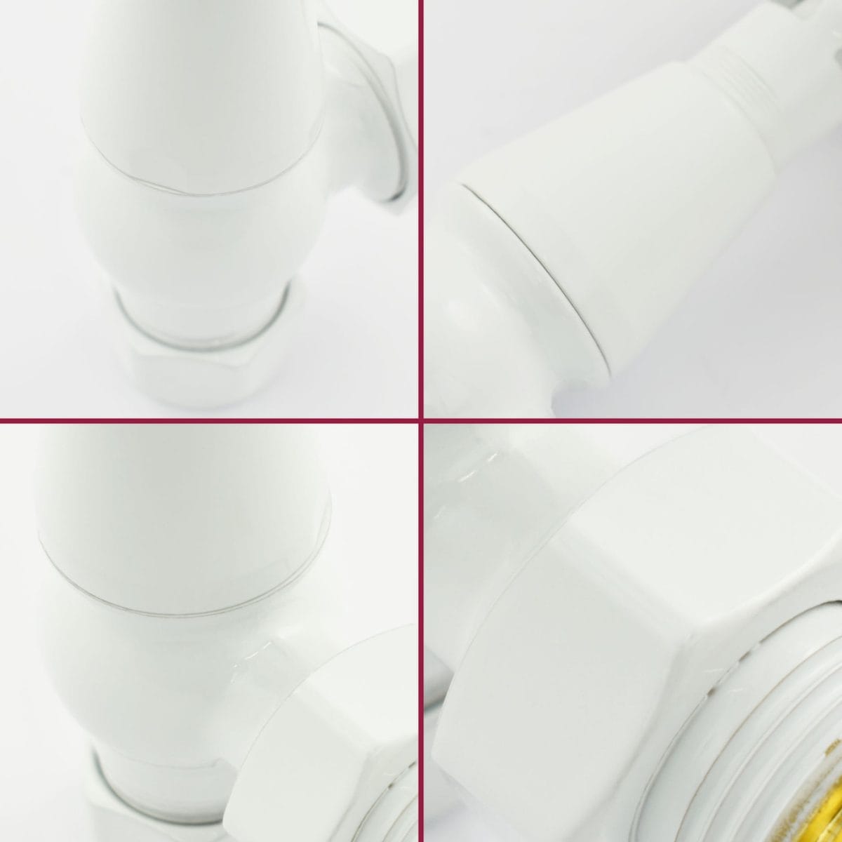 Eton Traditional Radiator Valve - White (Angled Manual) - Image 5