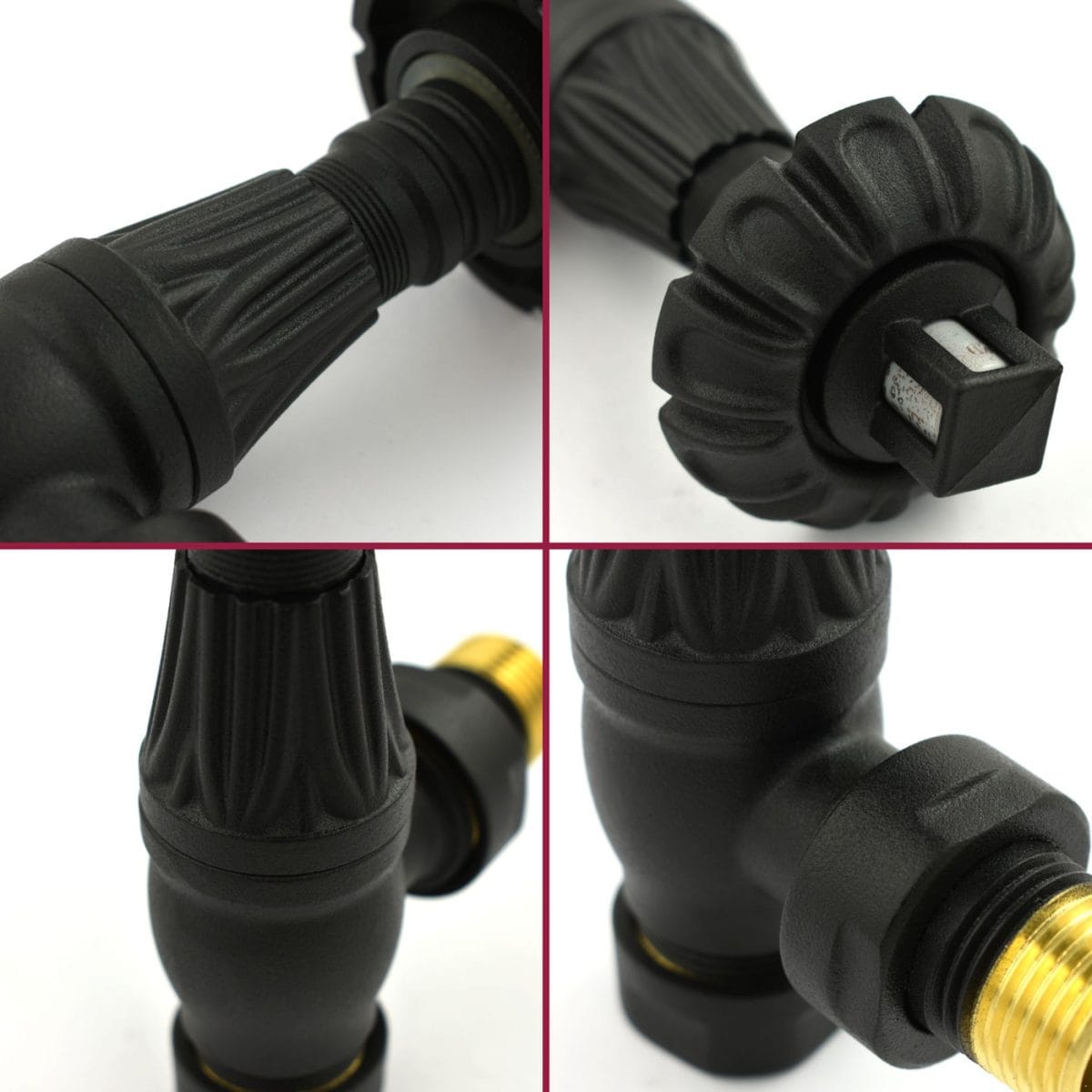 Poppy Thermostatic Radiator Valve - Textured Black (TRV) - Image 4