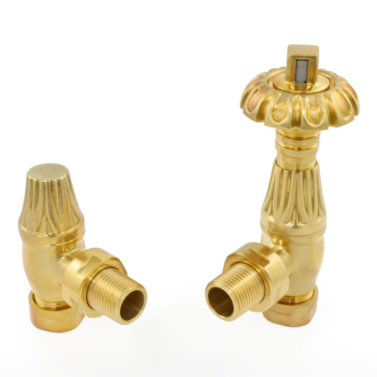 Poppy Thermostatic Radiator Valve - Unlacquered Brass (TRV) - Image 2