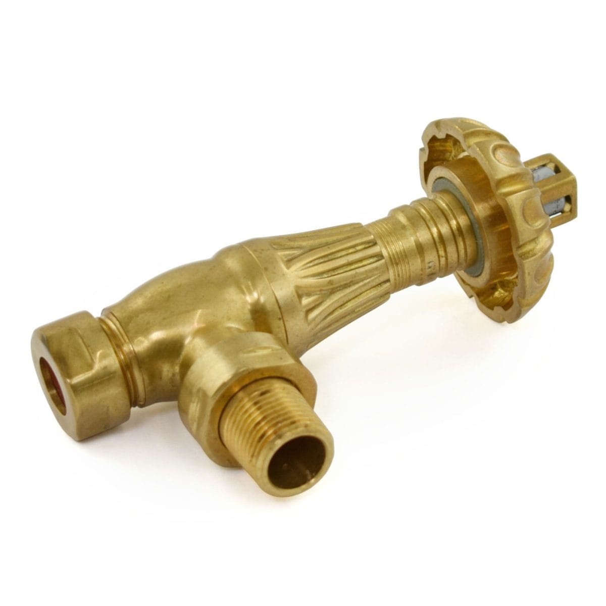 Poppy Thermostatic Radiator Valve - Unlacquered Brass (TRV) - Image 3