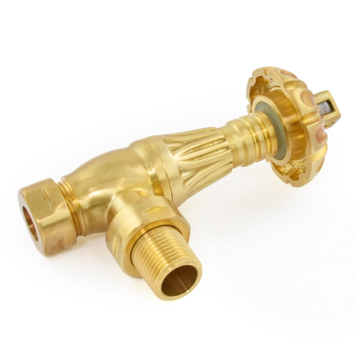 Poppy Thermostatic Radiator Valve - Unlacquered Brass (TRV) 4.jpg