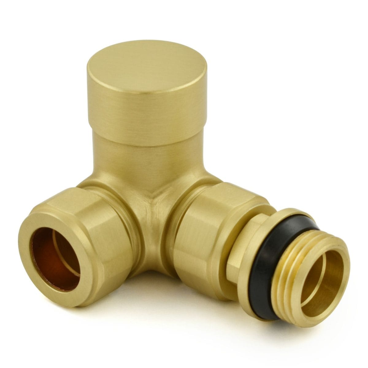 Realm Corner TRV Brushed Brass Wheelhead & Lockshield - Image 5