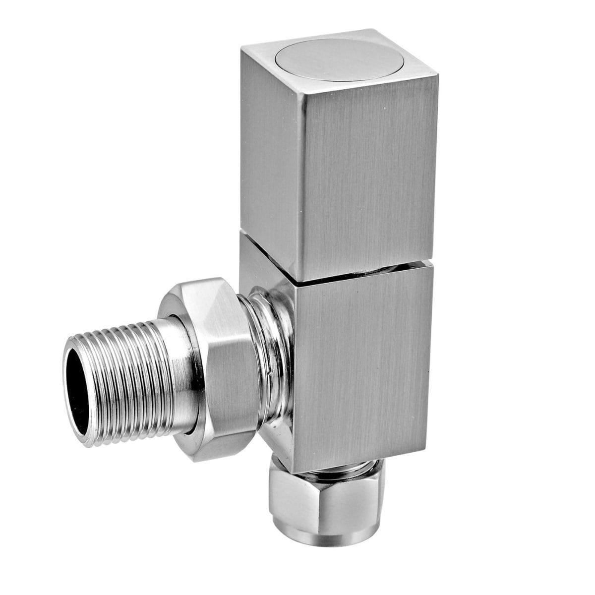 Cubex Square Angled Radiator Valves - Brushed Satin Nickel 2.jpg