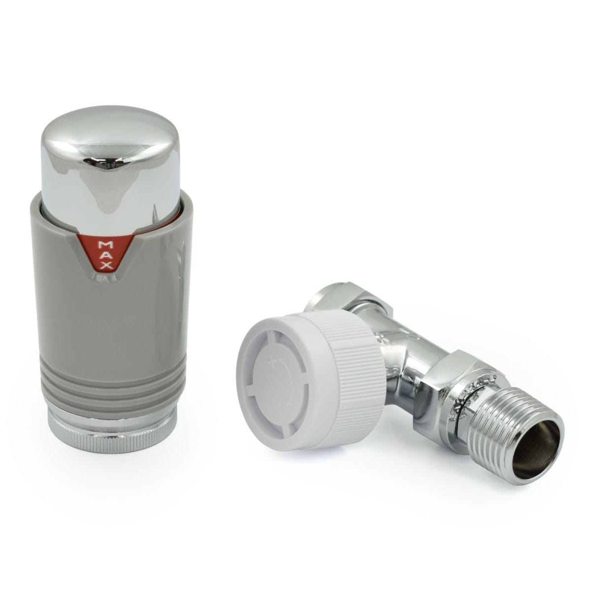 Echo Straight TRV Chrome & Silver Thermostatic Radiator Valve - Image 3