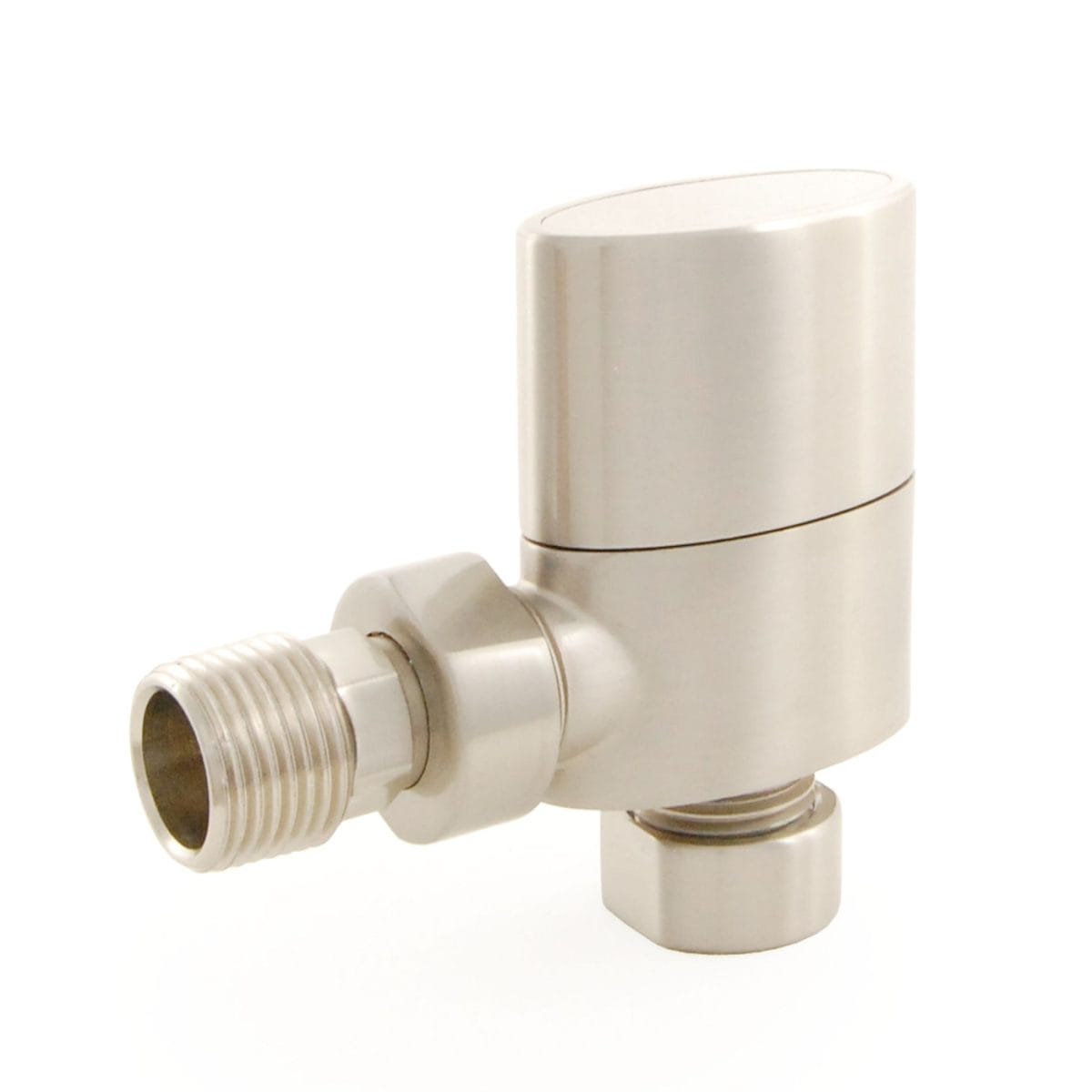 Ellipse Oval Rad Valve Brushed Satin Nickel Pair Without Sleeve Kit - Image 6