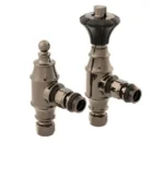 Arroll Valora UK-29 Thermostatic Radiator Valve Set in Black Nickel finish