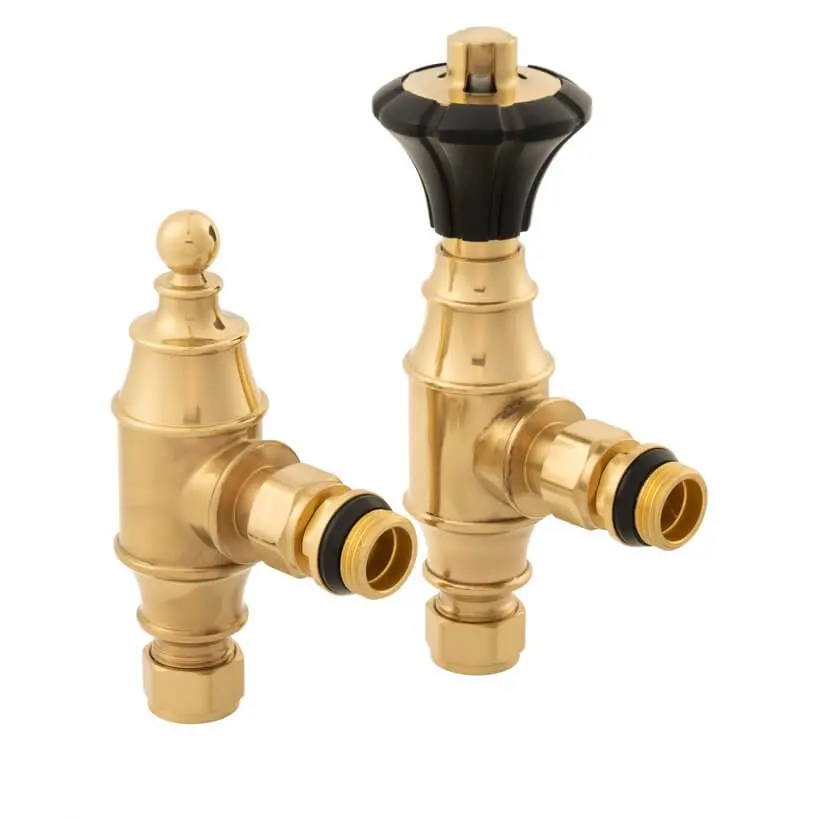 Arroll Valora UK-29 Thermostatic Radiator Valve Set – Brass Arroll Valora UK-29 Thermostatic Radiator Valve Set in Brass finish