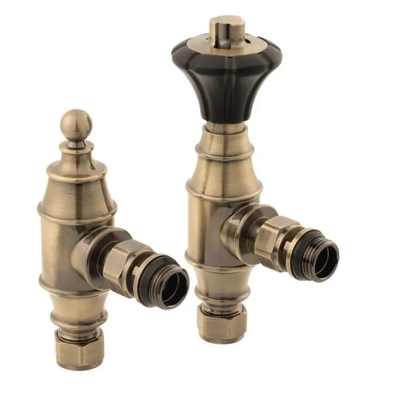 Arroll Valora UK-29 Thermostatic Radiator Valve Set – Brushed Brass Arroll Valora UK-29 Thermostatic Radiator Valve Set in Brushed Brass finish